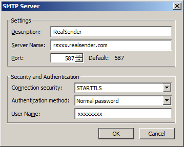 थंडरबर्ड - एसएमटीपी सर्वर