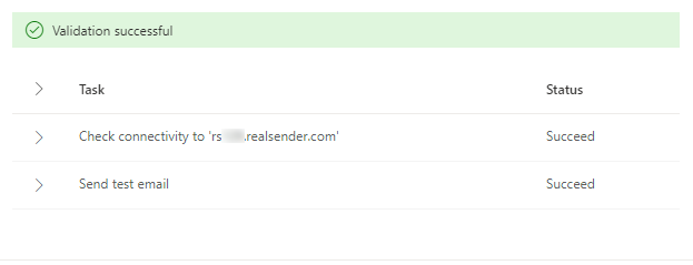 ऑफिस 365 - सत्यापन सफल