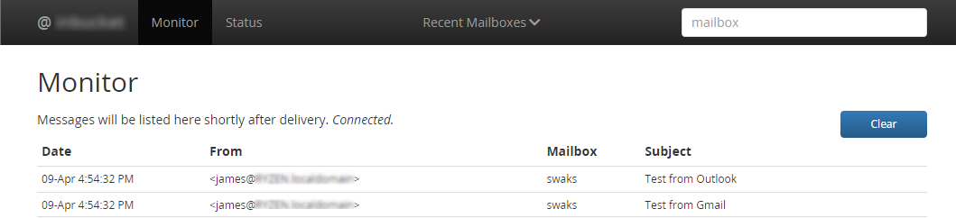 इनबॉक्स वेब मॉनिटर