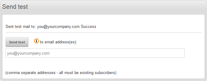 phplist - परीक्षण भेजें